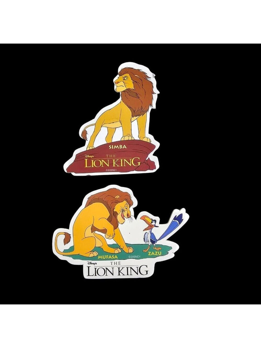 Walt Disney The Lion King Promo Badge Simba Mufasa Zazu BUNDLE Of 2 Pins - Picture 1 of 13